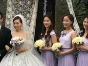 视频：张靓颖婚礼视频曝光 刘亦菲等伴娘美