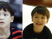 亮仔卷发look潮过老爸 安吉新发型更爷们