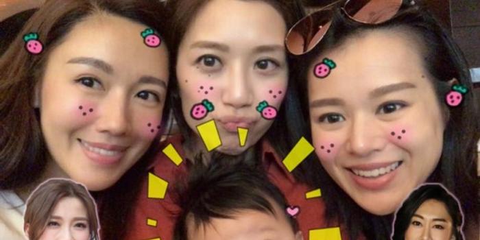 三个女人一个son!胡杏儿带儿子与闺蜜聚会