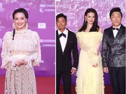 舒淇北影节红毯罕见编发 不到一小时换两个造型