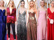 奥斯卡红毯甜茶罗南青春亮眼 女星风采各异