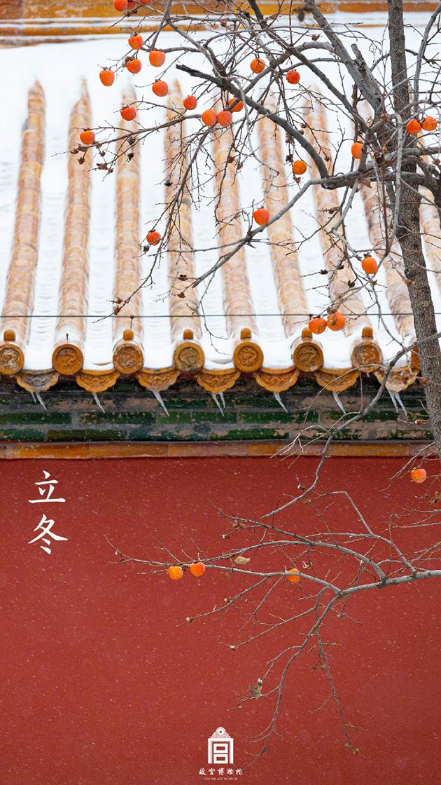 紫禁城的初雪 图片来源:@故宫博物院