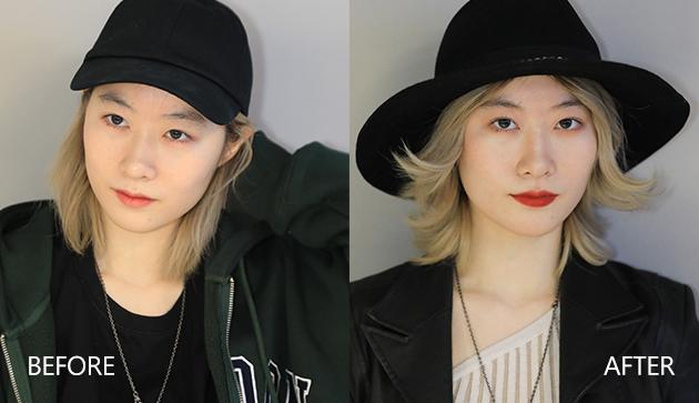 Look 1、氛围感裸妆