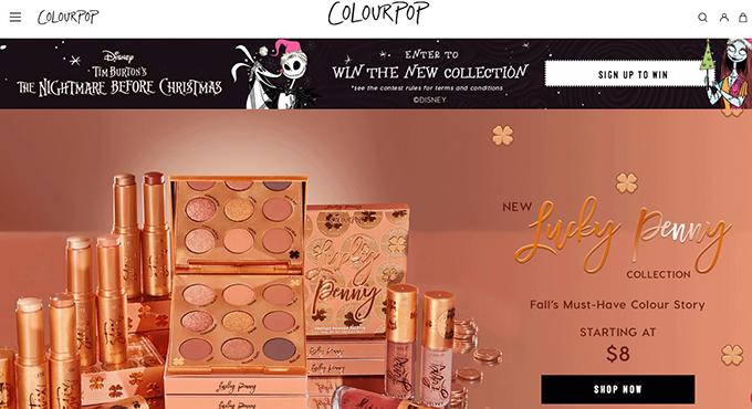 真正Colourpop美国官网截图