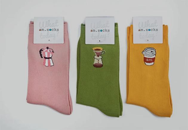am.socks 精梳棉 咖啡系列中筒袜,参考价格:38CNY