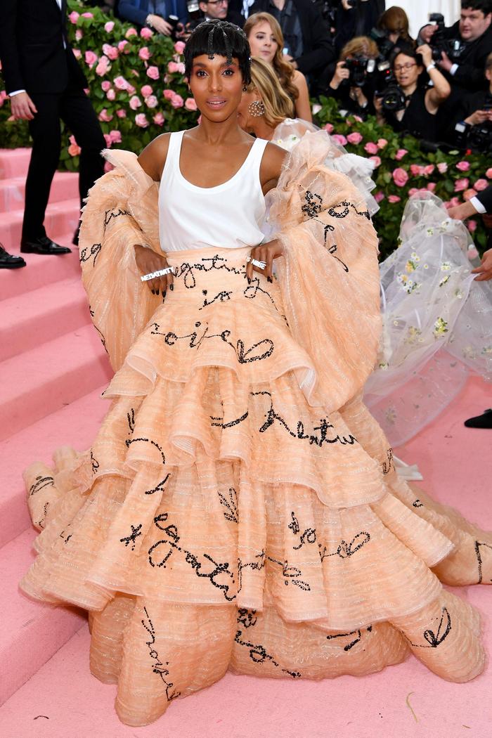 Kerry Washington 穿Tory Burch蛋糕裙
