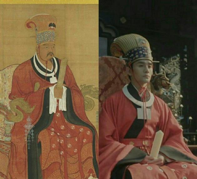 《清平乐》服化道高度还原历史对比图 (图片来源:@剧综指南 微博)