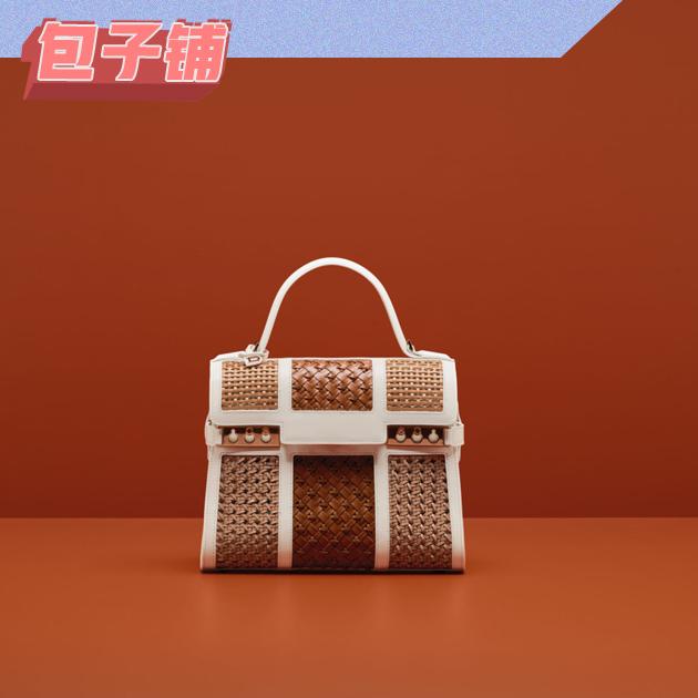 Delvaux Tempete牛皮编织包包