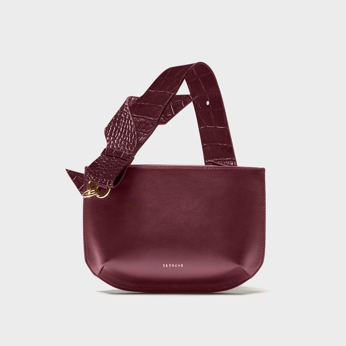 Poema Pouch Vegan Amica Misto Plum (Poema手拿包环保鳄鱼纹拼接素皮 梅紫色 ) 售价:¥3720