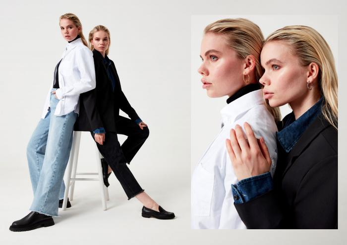 7 For All Mankind与德国双胞胎模特Inka Hoeper、Neele Hoeper 一起,让“Mankind”胶囊系列的酷劲永恒