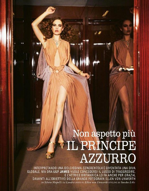 Grazia Italy February 2020 “灰姑娘” 莉莉·詹姆斯