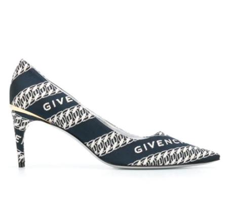 GIVENCHY 撞色印花尖头鞋