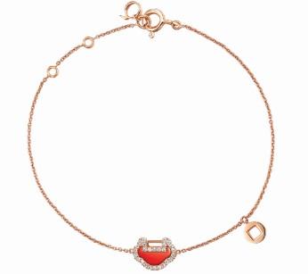 Petite Yu Yi 18K 玫瑰金钻石及红玛瑙手链 RMB 10,580