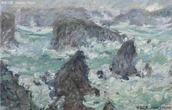 莫奈画作《Storm on the Cote de Belle-lle》