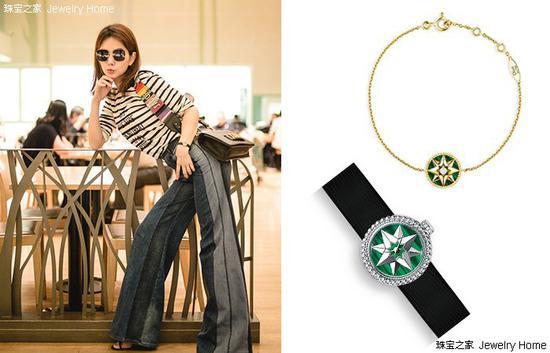 Dior 迪奥 ROSE DES VENTS系列手链、LA MINI D DE DIOR腕表