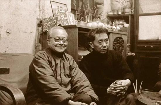 沈从文(左)与黄永玉(右)