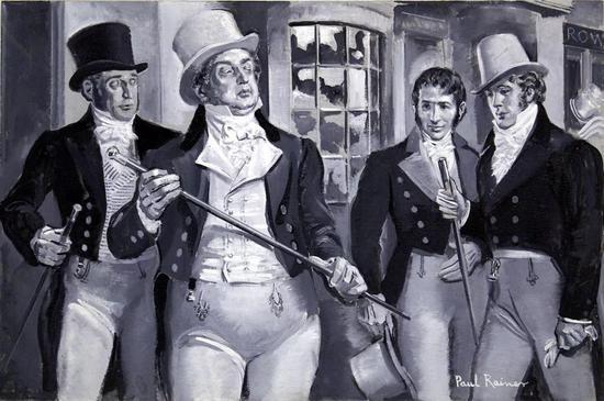 George Bryan“Beau”Brummell(左二)