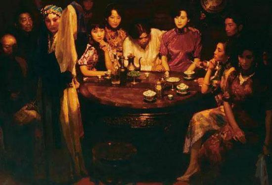 拍出1.495亿元的陈逸飞《玉堂春暖》