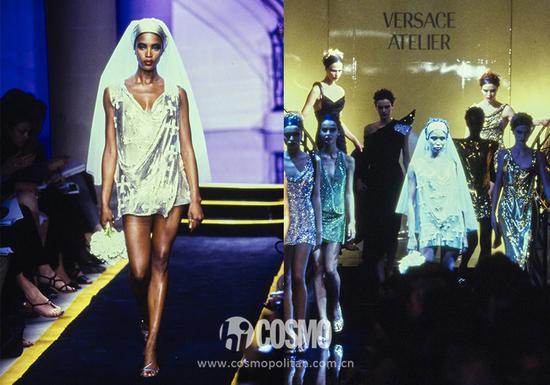 Naomi Campbell at Atelier Versace 1997秋冬高定
