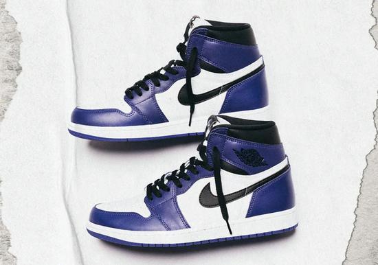 Air Jordan 1 Court Purple 白紫脚趾 男女码都在1300+ 发售时间:2020年4月