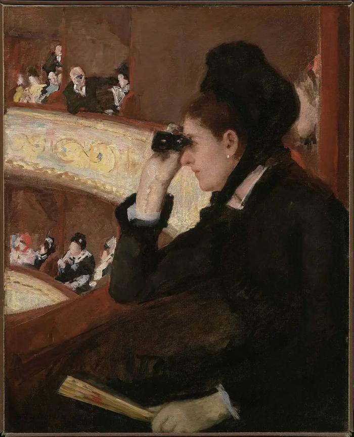 《包厢中》,玛丽·史蒂文森·卡萨特,1878年,布面油画