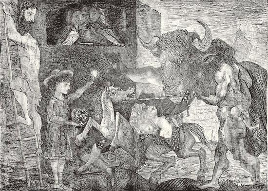 《米诺陶战役(第七幅)》,1935
