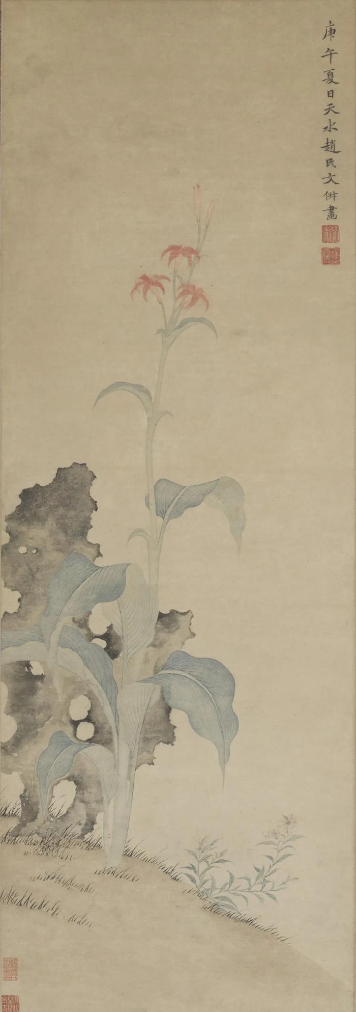 (明)文俶《美人蕉图》,美国弗利尔美术馆藏