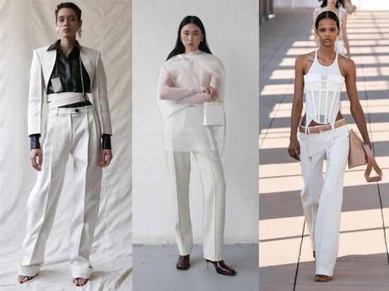 左图:Peter Do 2019 SS 中间:Peter Do 2021 SS 右图:Dion Lee 2020 SS