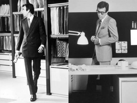 上:1968年品牌Ermenegildo Zegna的设计