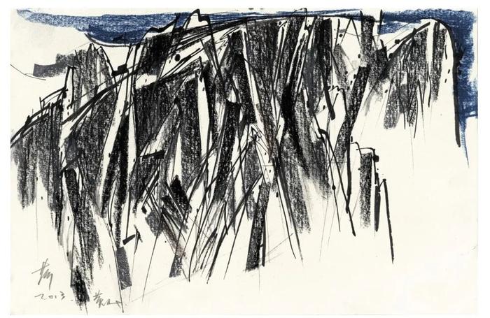 林学明《黄山写生》,25×38cm,2013年