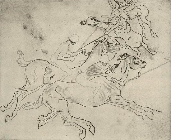 约翰·科普利,《马球》,1939,伦敦美术协会提供