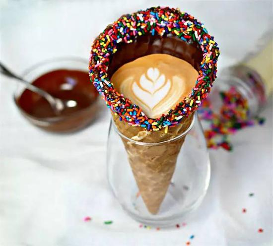 ▲咖啡蛋筒(coffee in a cone)