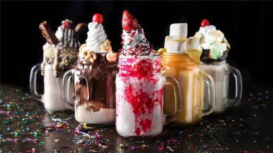▲各式各样的freakshake