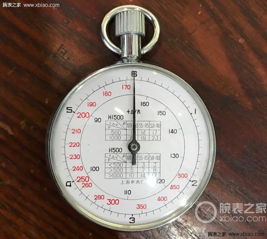 上海秒表厂出品,6秒计时秒表,专为炮兵使用,配有计算量程