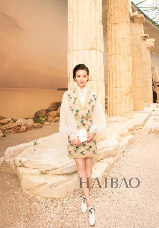 刘诗诗 Chanel 2017/18早春秀场 油头造型