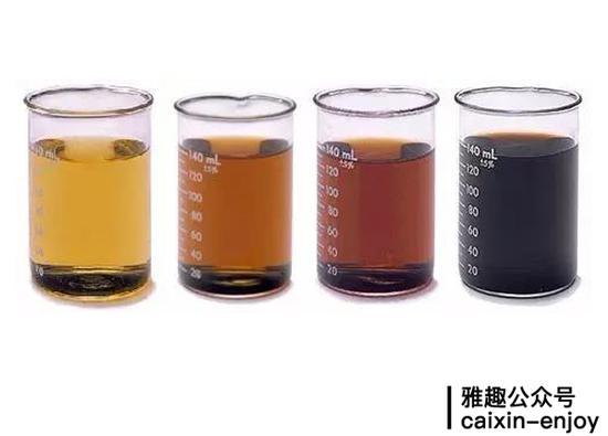 E150 a-d,颜色由浅到深。