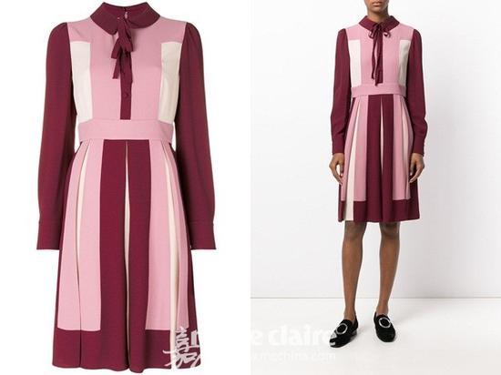 Valentino 拼色连衣裙