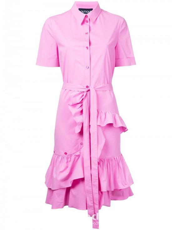 BOUTIQUE MOSCHINO荷叶边直筒连衣裙¥5,883
