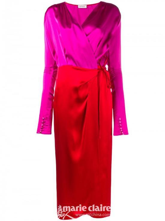 ATTICOGabriela裹身式长袖连衣裙¥4,730