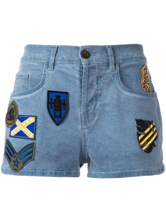 MR & MRS ITALY 补丁牛仔短裤 ¥2,506