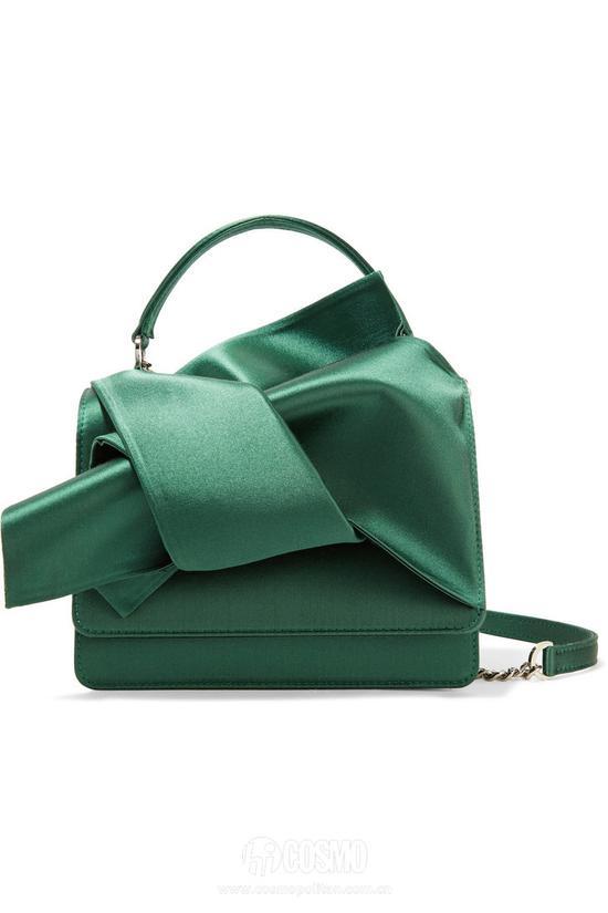 NO. 21 Knot satin shoulder bag