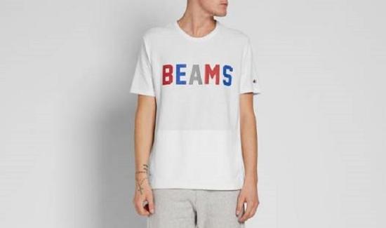 ● Champion x Beams 联名 logo T 恤