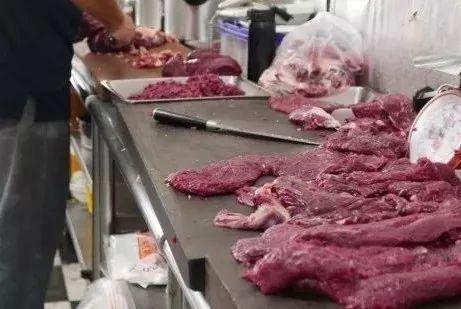 切割温体牛肉