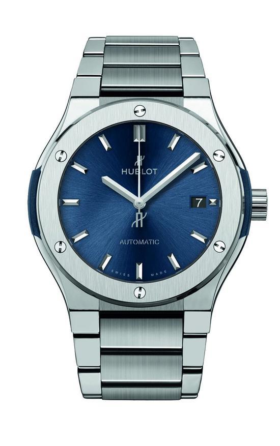 HUBLOT 宇舶 经典融合链带蓝光腕表
