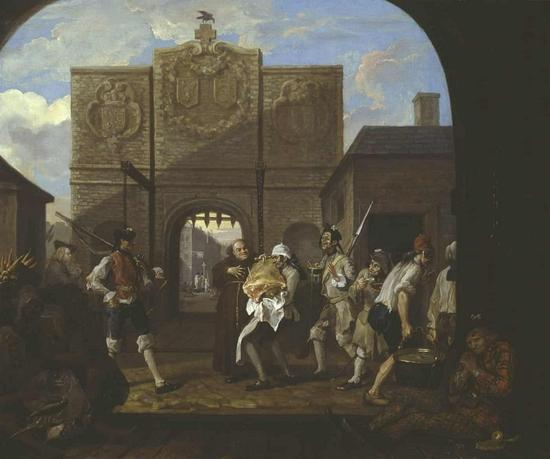 荷加斯,《加莱之门(The Gate of Calais),(又名O the Roast Beef of Old England)》1748年