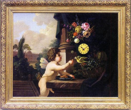 画钟《爱神小天使》,匿名,奥地利,1850年前后