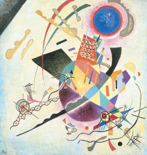 《蓝色圆圈》,1922年,油画,110厘米×110厘米,纽约:古根海姆博物馆