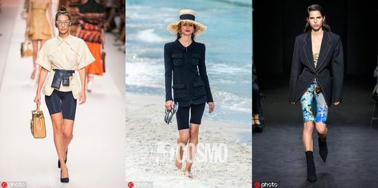 Fendi、CHANEL、Mugler(从左至右)