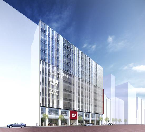 东京银座在建的 MUJI 旗舰店大楼效果图