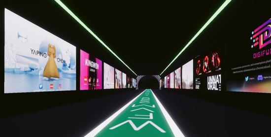Decentraland Dragon City 中的放置的Yaping Chen 与 Kingwen 的展示广告